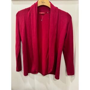 RED label open front cardigan